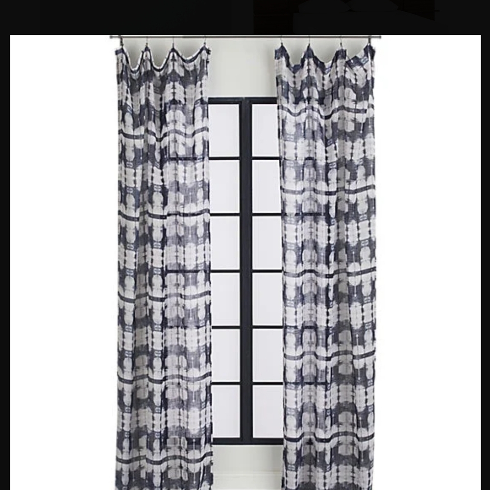 CB2 Monochrome Patterned Curtains
